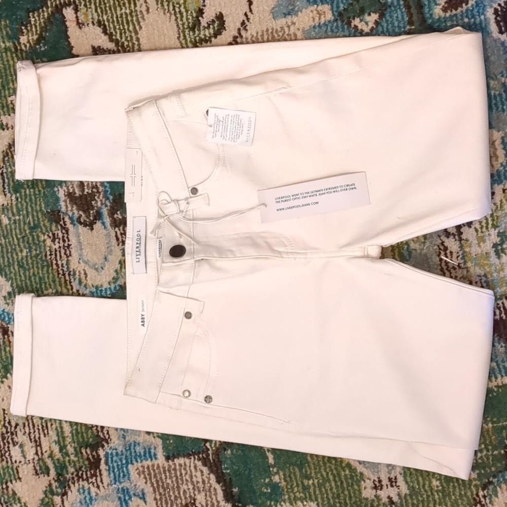 Liverpool Jeans Company White Denim Abby Skinny Jeans NWT